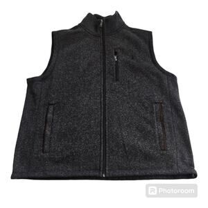 Ralph Lauren Men’s Fleece Mock Neck Vest Charcoal, Size 2XB